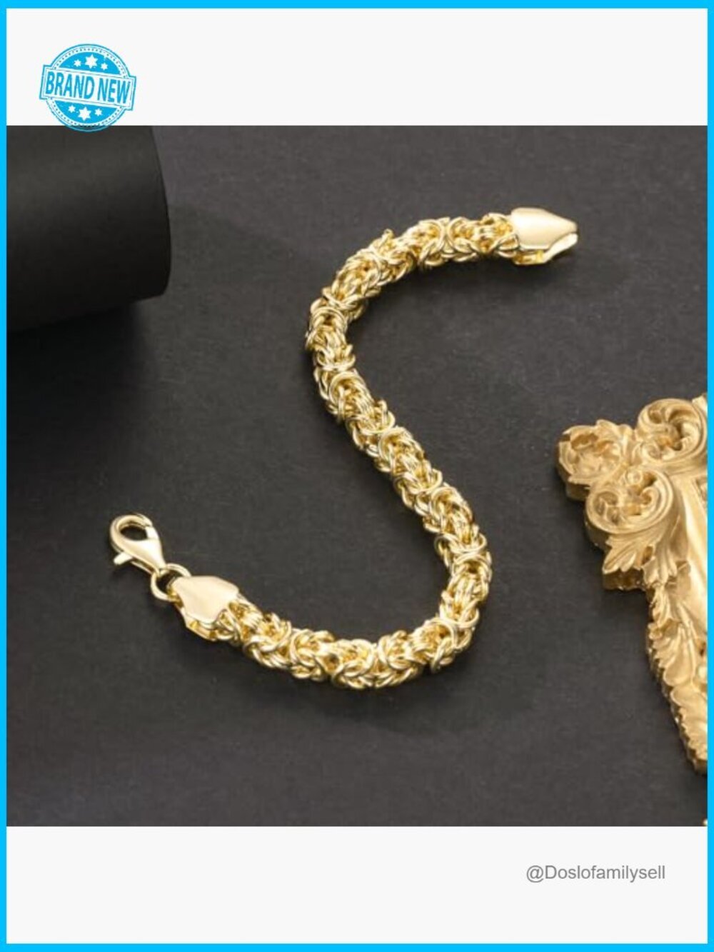 14K Gold Byzantine Link Chain Bracelet Stackable Unisex Elegant Classic - Picture 5 of 7